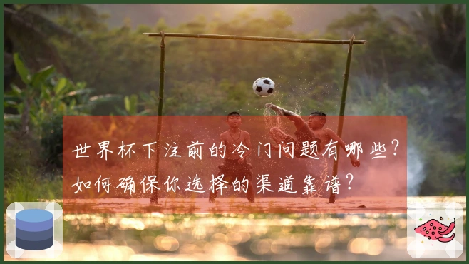 世界杯下注前的冷门问题有哪些？如何确保你选择的渠道靠谱？